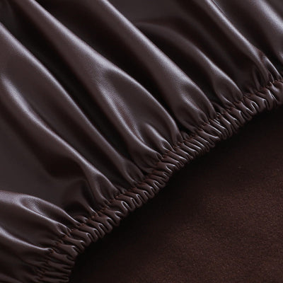 Kávový Kožený Poťah Na Kancelársku Stoličku