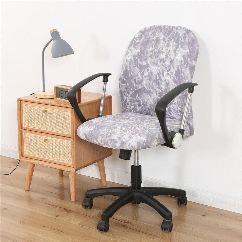 Sivý A Biely Poťah Na Kancelársku Stoličku