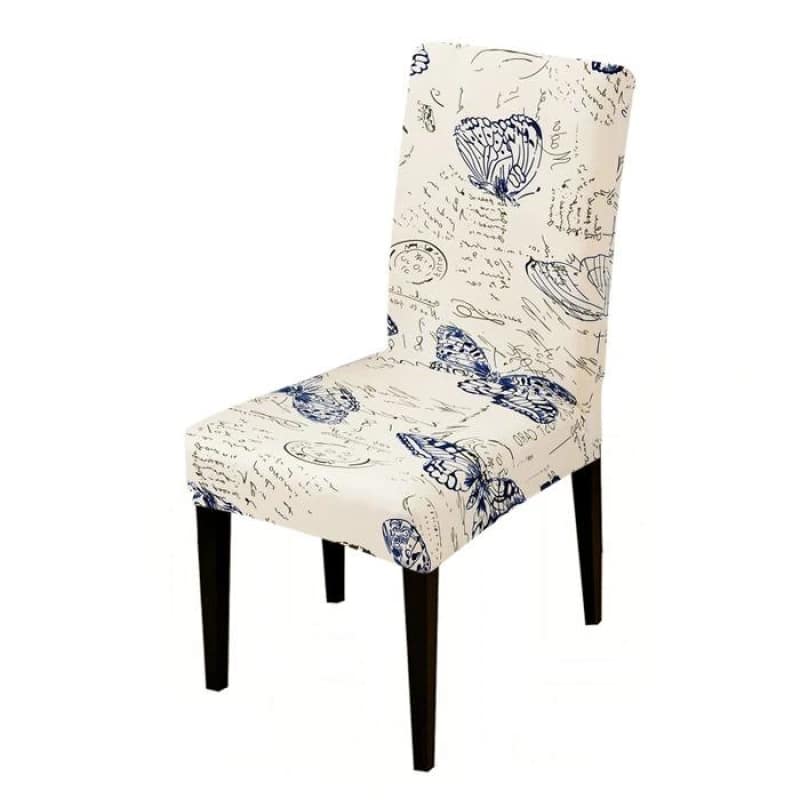 Biely Poťah Na Stoličku S Motýľmi