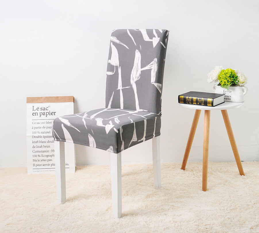 Poťah Na Stoličku S Potlačou (Sivý)