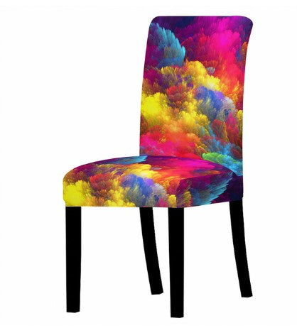 Ružový Farebný Mramorovaný Poťah Na Stoličku