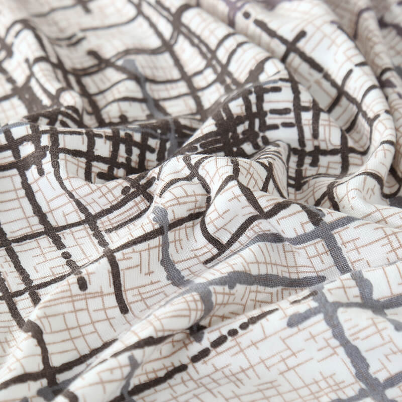 Moderný Poťah Na Stoličku (Bielo-Sivý)