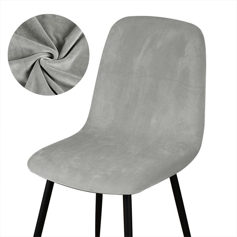 Škandinávsky Poťah Na Stoličku Kovový Grey Velvet