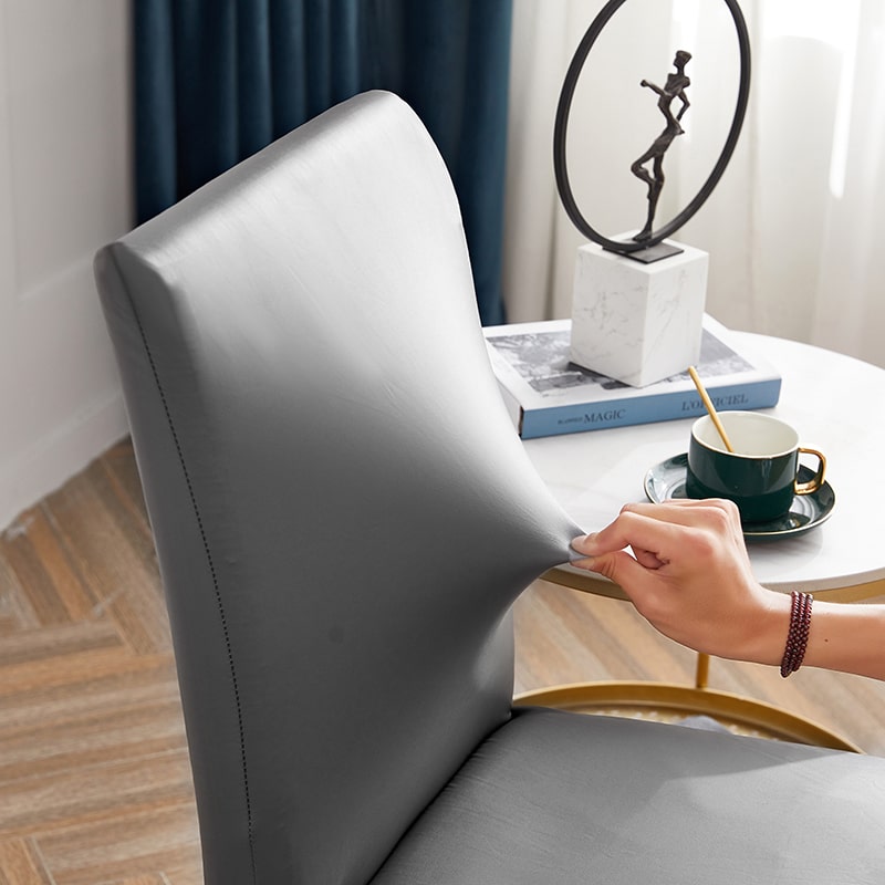 Antracitovo Sivý Poťah Na Stoličku Z Umelej Kože