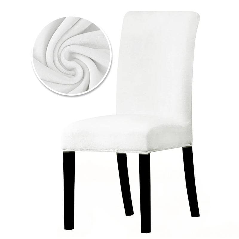 Snehovo Biely Zamatový Poťah Na Stoličku