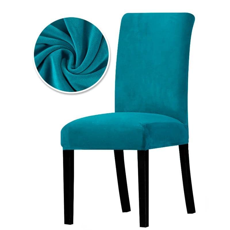 Tyrkysovo Modrý Zamatový Poťah Na Stoličku