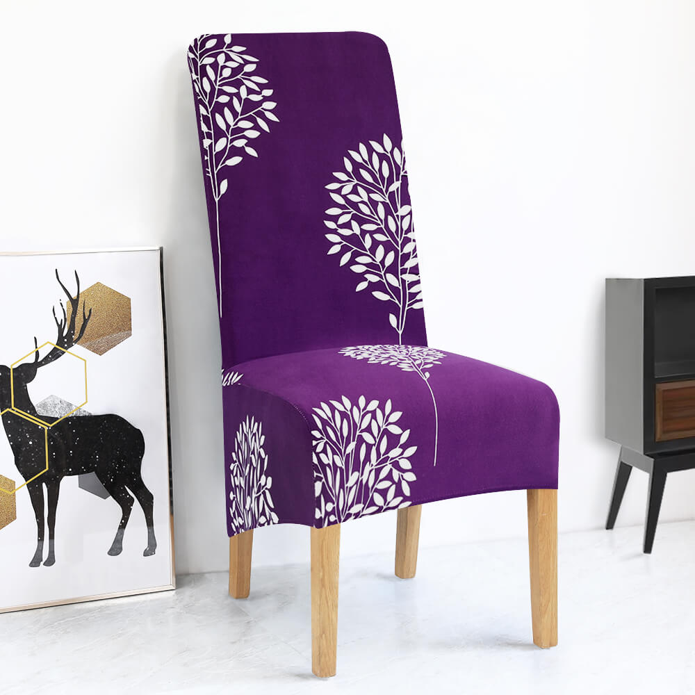 Xl Fialový Kvetinový Poťah Na Stoličku