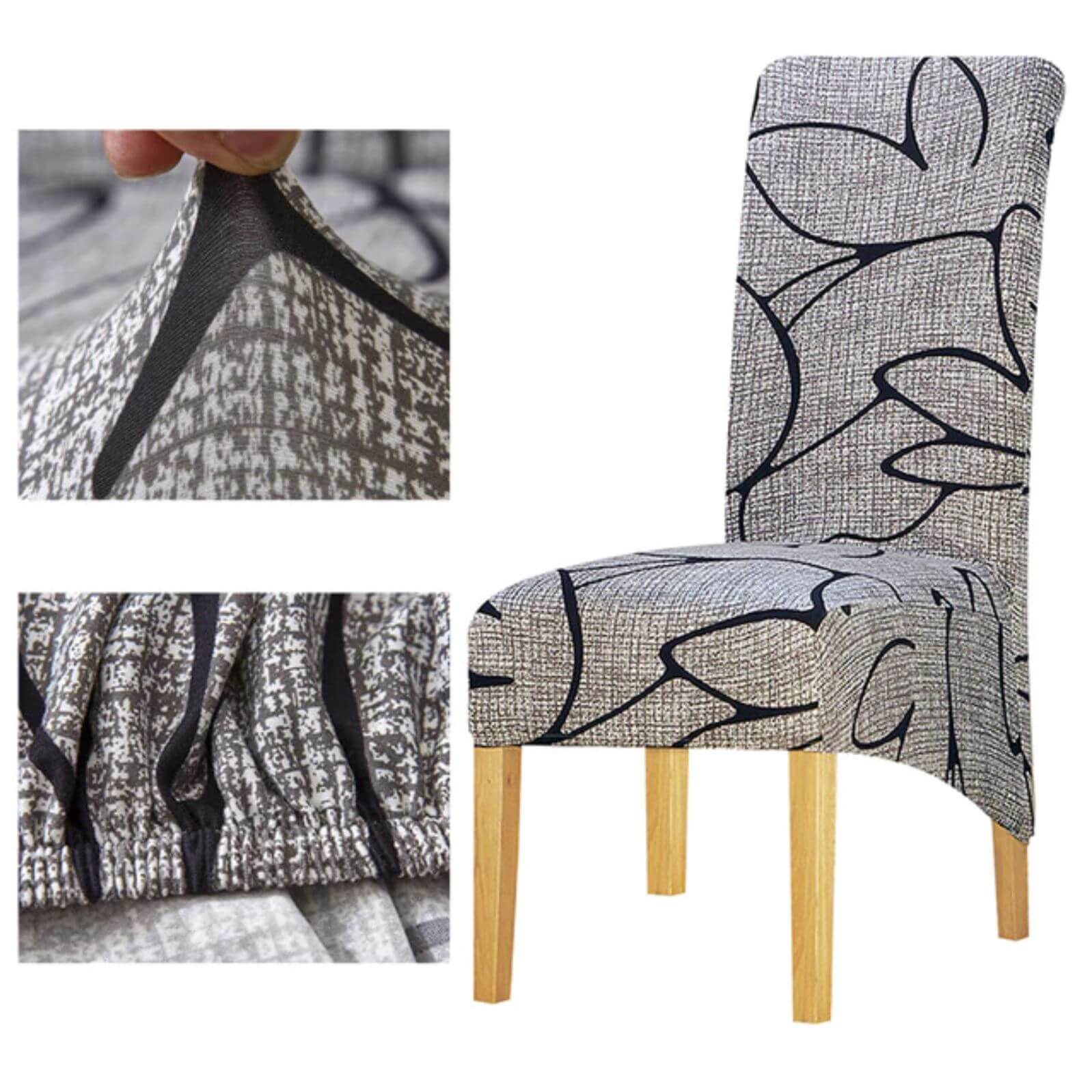 Xl Moderný Šedý Poťah Na Stoličku