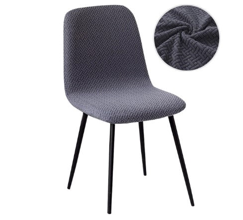 Šedý Žakárový Poťah Na Stoličku